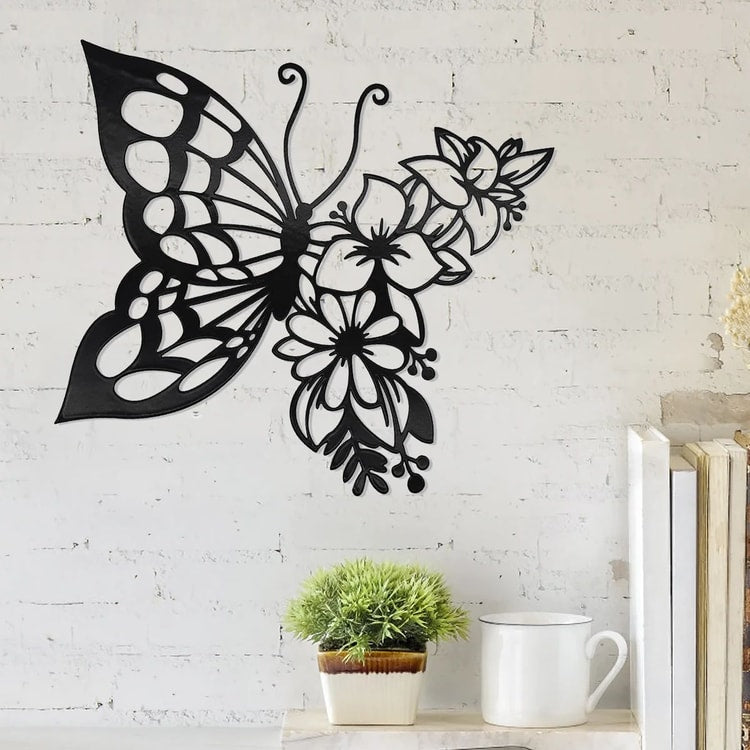 Elegant Metal Butterfly Wall Decor Modern Butterfly Wall Art for Bedroom Living Room and Home