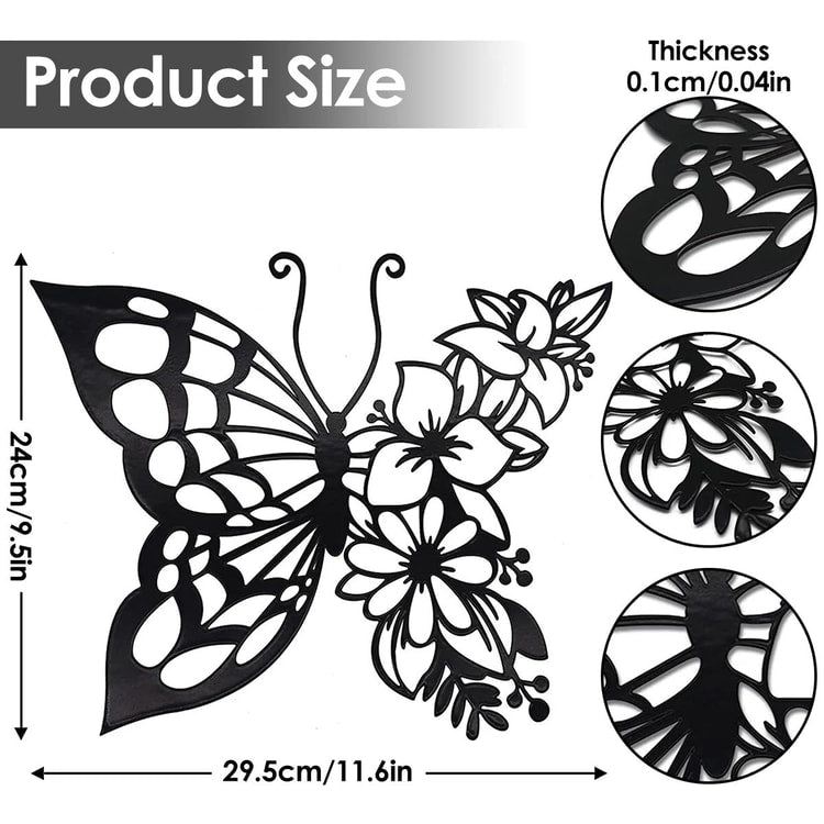 Elegant Metal Butterfly Wall Decor Modern Butterfly Wall Art for Bedroom Living Room and Home