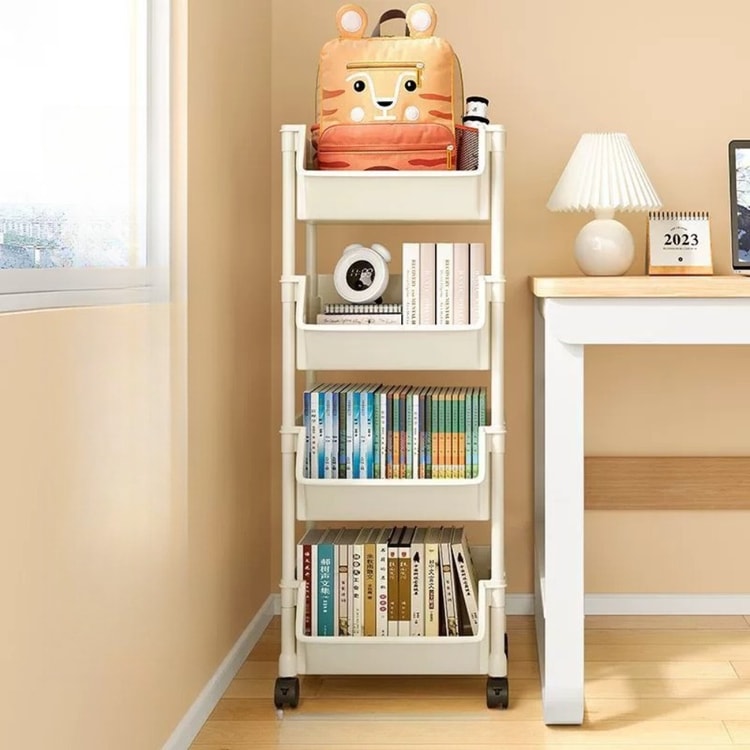 Home Snack Rack Organizer, Multi-layer Mobile Storage Handcart for Kitchen, Living Room, and Bedroom with Wheels