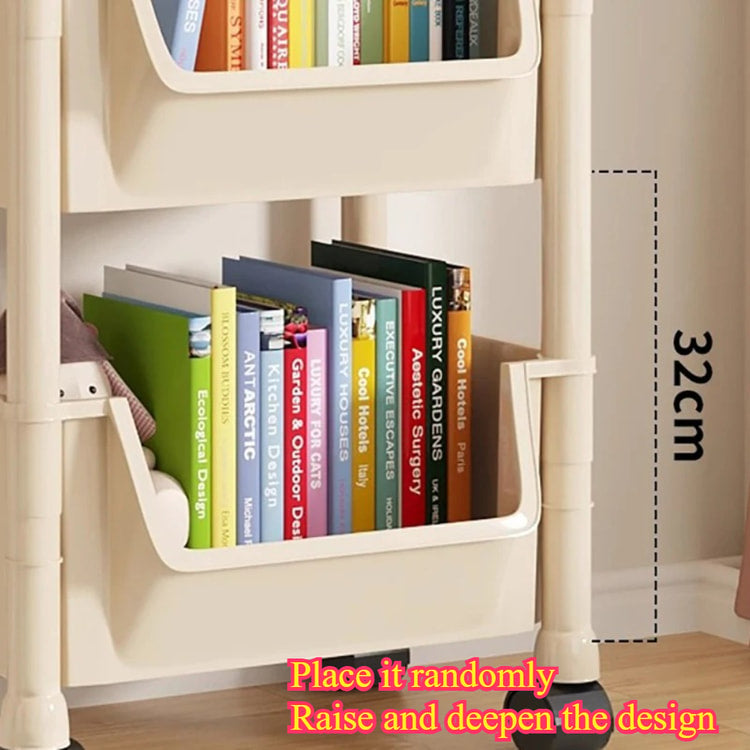 Home Snack Rack Organizer, Multi-layer Mobile Storage Handcart for Kitchen, Living Room, and Bedroom with Wheels