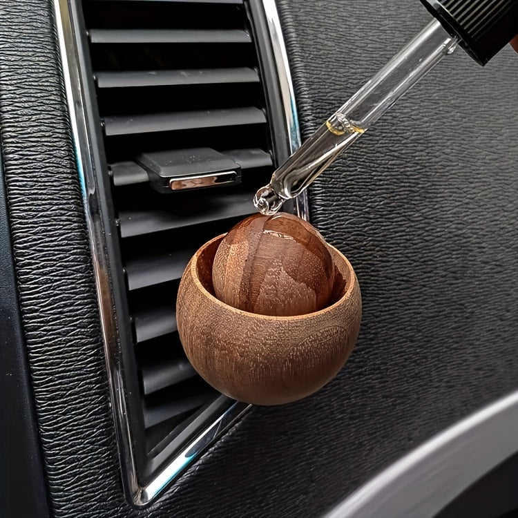 Natural Wooden Essential Oil Diffuser for Car and Home Mini Cute Fragrance Diffuser for Bedroom Living Room