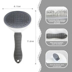 Self Cleaning Pet Brush for Dogs and Cats Gentle Deshedding Grooming Comb