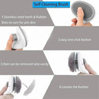 Self Cleaning Pet Brush for Dogs and Cats Gentle Deshedding Grooming Comb