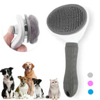 Self Cleaning Pet Brush for Dogs and Cats Gentle Deshedding Grooming Comb