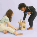 Rattan Castle Storage Basket Handmade Woven Picnic Bag for Kids Toys and Home Decor
