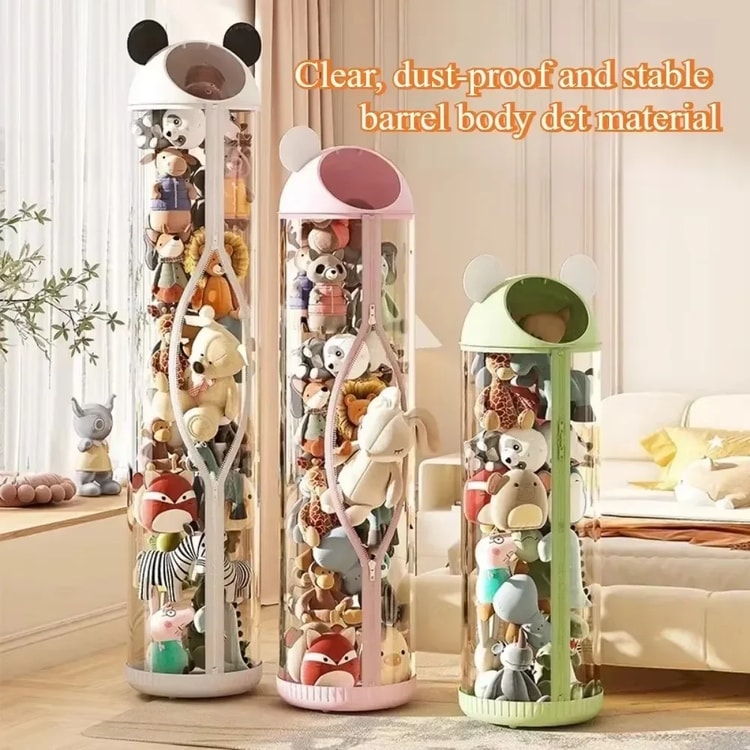 Household Storage Box for Toys Transparent Toy Storage Bucket for Kids and Dolls