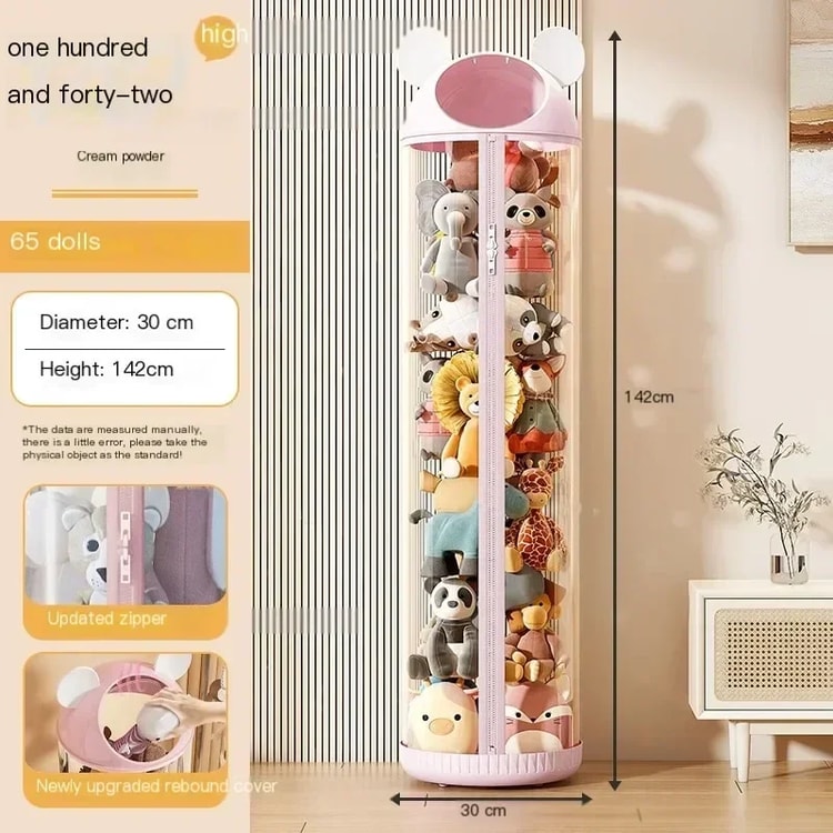 Household Storage Box for Toys Transparent Toy Storage Bucket for Kids and Dolls