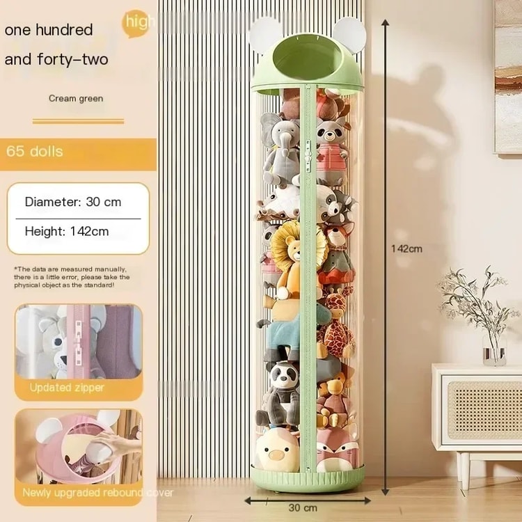 Household Storage Box for Toys Transparent Toy Storage Bucket for Kids and Dolls