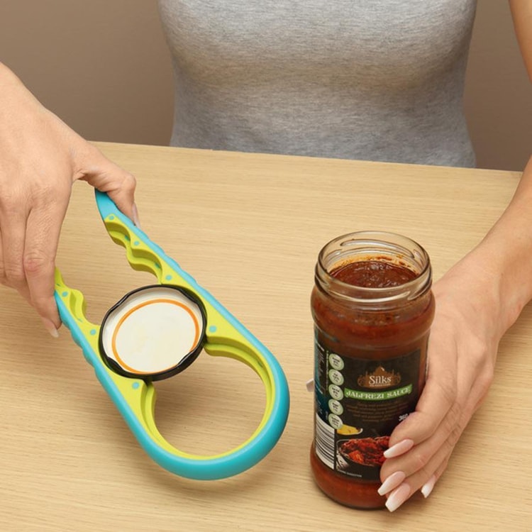 Jar and Bottle Opener Four Size Adjustable Lid Grip Kitchen Tool for Jars Bottles and Containers