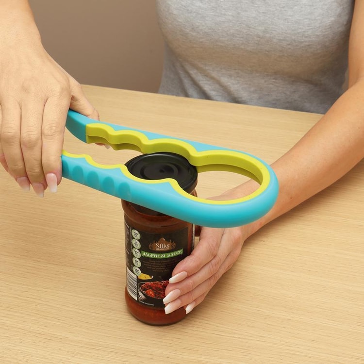 Jar and Bottle Opener Four Size Adjustable Lid Grip Kitchen Tool for Jars Bottles and Containers