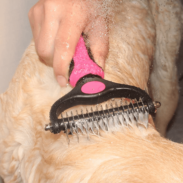 Pro Grooming Brush for Dogs and Cats Detangling Undercoat Hair Removal Pet Grooming Comb